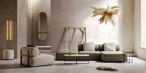 Cozy Minimalist Living Earth Tones