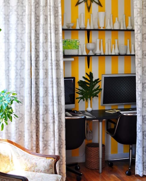 small living room office combos hide desk